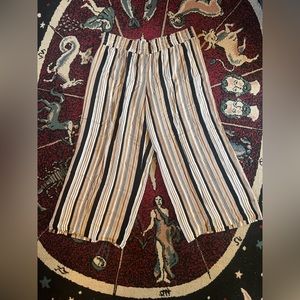 Women’s Multicolor Striped Lightweight Pull On Pants, L